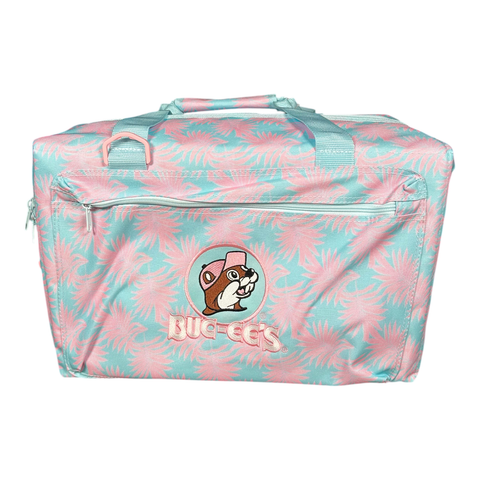 Buc-ee's pink palm cooler - holds 24 cans plus ice