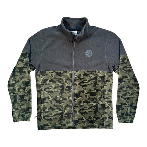Green Camo fleece jacket - soft fleece material