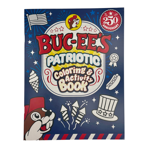 Buc-ee's blue coloring & activity book - patriotic theme