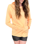 Buc-ee's coral hooded swim shirt - UPF 50+ protection