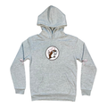 Heather Gray hoodie - cozy cotton blend with bow accents