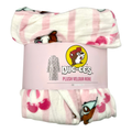 Pink plush robe - one size fits most with sash and pockets