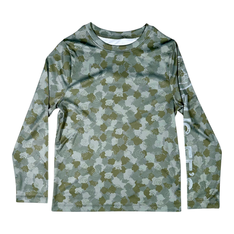 Buc-ee's camo youth swim shirt - long sleeves