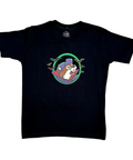 Black youth t-shirt - glow-in-the-dark Halloween design