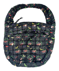 Black Halloween tote bag - features front zipper pocket
