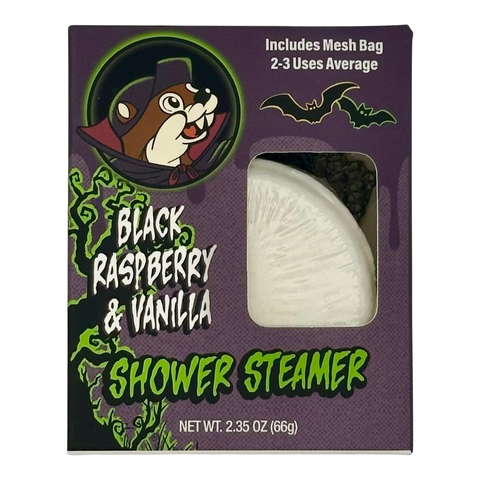 White shower steamer - Black Raspberry & Vanilla scent
