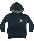 Black hoodie with camo interior - youth apparel