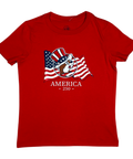 Buc-ee's red youth t-shirt - patriotic design