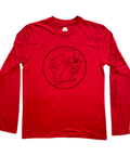 Red long-sleeve t-shirt - soft cotton material