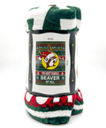 Green and white blanket - festive holiday design