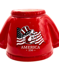 Buc-ee's red novelty candle - sweater shaped, apple pie scent