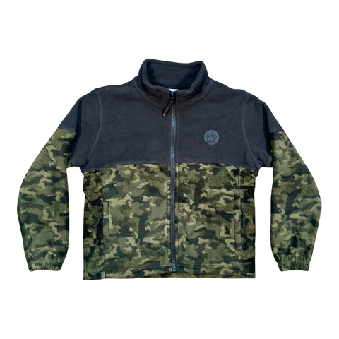 Camo green fleece jacket - youth size