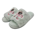 Buc-ee's light mint green slippers - plush comfort for home