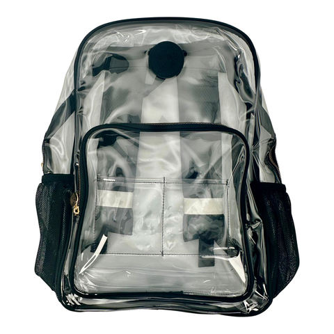 Clear school backpack - durable plastic construction