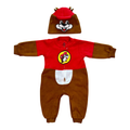 Brown infant union suit - soft fabric for comfort