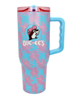 Pink palm tumbler - 40oz stainless steel design