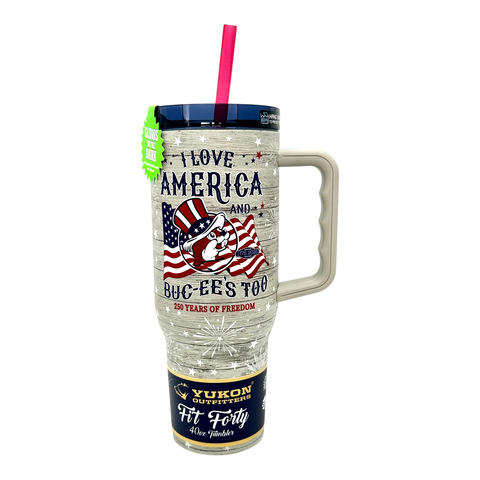 Buc-ee's multi-colored fit forty tumbler - 40oz capacity