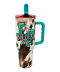 Cow print 40oz tumbler - double wall vacuum insulation