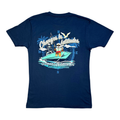 Navy blue t-shirt - "Changes in Latitudes Changes in Attitudes" design