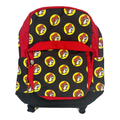 Black and red school backpack - playful design with unique pattern