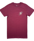Maroon t-shirt - Adult Running on Faith design