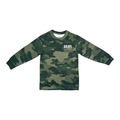 Camo green youth long sleeve tee - soft cotton material