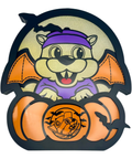Orange light up decoration - festive Halloween theme