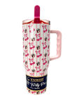 Pink and white tumbler - 40oz capacity
