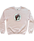 Pink crew sweater - soft chenille material