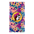 Buc-ee's tropical floral towel - 35x70 inches, cotton material