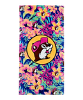 Buc-ee's tropical floral towel - 35x70 inches, cotton material