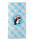 Buc-ee's pink palm towel - 32x64 inch cotton towel