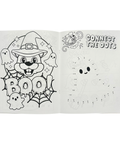 White coloring book - Halloween themed activities included