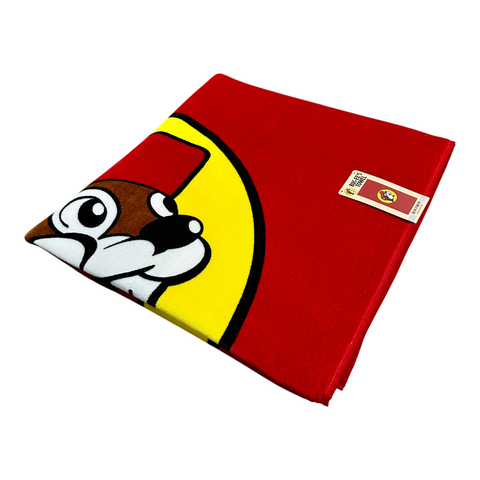 Buc-ee's classic towel - vibrant red, soft cotton