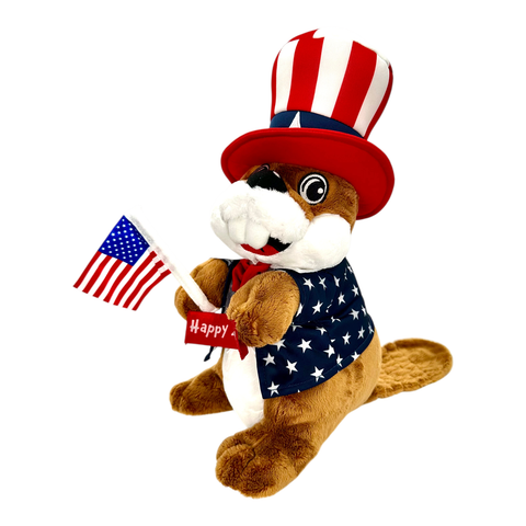 Buc-ee's red and blue plush - perfect for July 4th celebrations