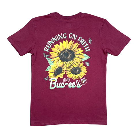 Maroon youth shirt - uplifting design for kids