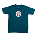 Pink and teal horseshoe t-shirt - playful design