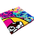 Buc-ee's 35x70 inch towel - vibrant tropical floral design