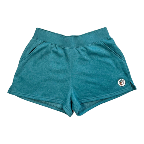 Teal fleece pullover - cotton polyester blend
