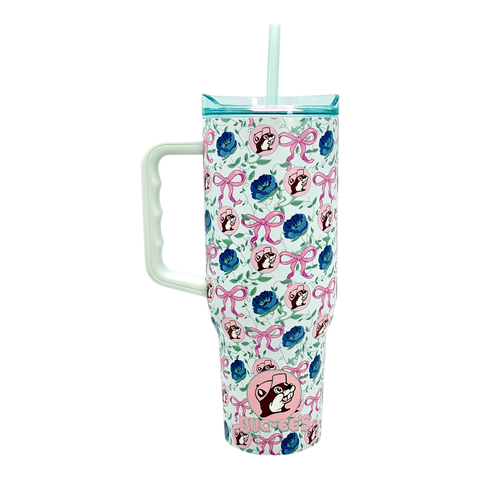 Buc-ee's floral design tumbler - double wall insulated