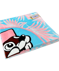 Buc-ee's cotton towel - pink palm design