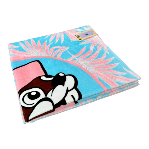 Buc-ee's cotton towel - pink palm design