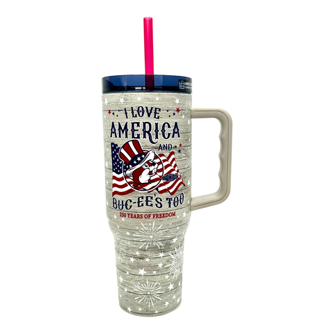 Buc-ee's patriotic tumbler - ideal for summer celebrations