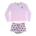 Pink lounge shorts - playful cherry pattern