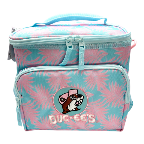 Buc-ee's Neon Palm Lunch Box Cooler - durable fabric