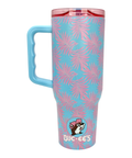 Blue and pink tumbler - double wall vacuum insulated