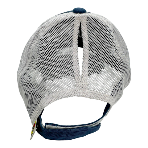 Navy blue hat - stylish cursive text detail