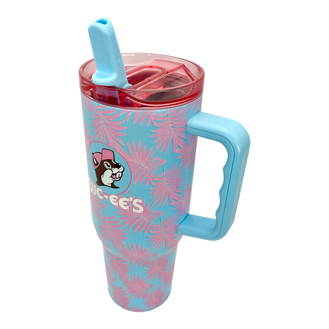 Buc-ee's Fit Forty PRO 40oz Pink Palm Tumbler