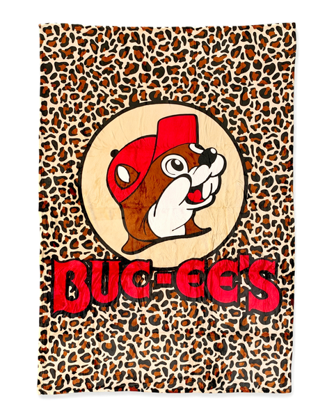 Red leopard blanket - soft polyester material