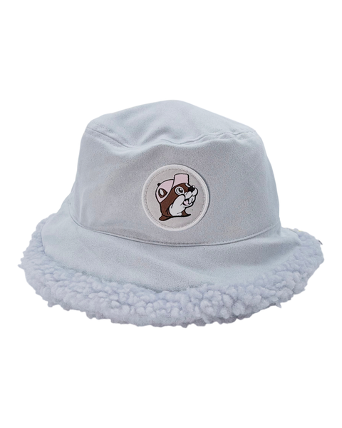 Light blue bucket hat - soft sherpa material